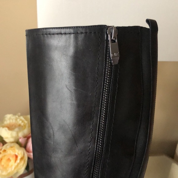 New Marc Fisher Glimmer WIDE CALF Black Riding Knee High Boots Genuine Leather - Picture 5 of 15